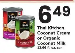 Safeway Thai Kitchen Coconut Cream or Organic Coconut Milk offer