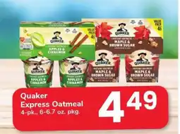 Safeway Quaker Express Oatmeal offer