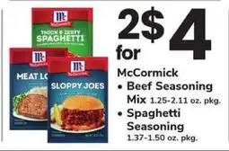 Safeway McCormick Seasoning offer