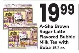 Safeway A-Sha Brown Sugar Latte Flavored Bubble Milk Tea with Boba offer