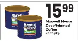 Safeway Maxwell House Decaffeinated Coffee offer