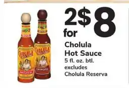 Safeway Cholula Hot Sauce offer