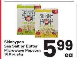 Safeway Skinnypop Sea Salt or Butter Microwave Popcorn offer