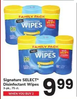 Safeway Signature SELECT Disinfectant Wipes offer