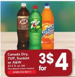 Safeway Canada Dry, 7UP, Sunkist or A&W offer