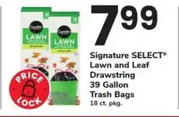 Safeway Signature SELECT Lawn and Leaf Drawstring Trash Bags offer