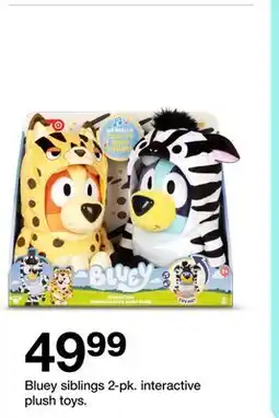 Target Bluey siblings 2-pk. interactive plush toys offer