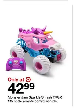 Target Monster Jam Sparkle Smash TRGX 1:15 scale remote control vehicle offer