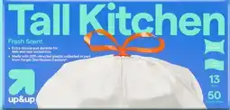 Target up&up 50-ct. 13-gal. tall kitchen trash bags offer