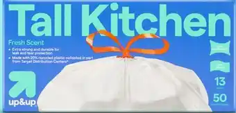 Target up&up 50-ct. 13-gal. tall kitchen trash bags offer
