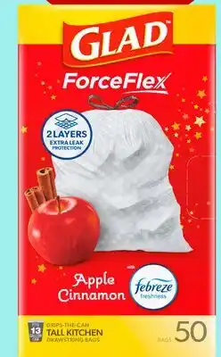 Target Glad ForceFlex 50-ct. 13-gal. tall kitchen trash bags offer