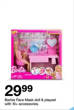 Target Barbie Face Mask doll & playset offer