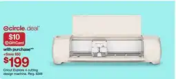 Target Cricut Explore 4 cutting design machine offer