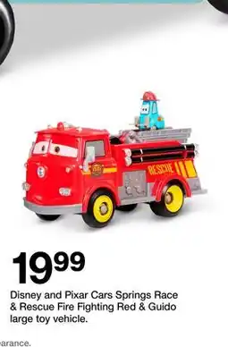Target Disney and Pixar Cars Springs Race & Rescue Fire Fighting offer