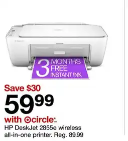 Target HP DeskJet 2855e wireless all-in-one printer offer