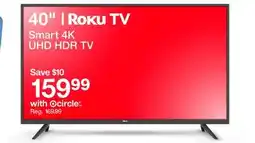 Target 40 Roku TV Smart 4K UHD HDR TV offer