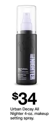 Target Urban Decay All Nighter 4-oz. makeup setting spray offer