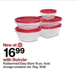 Target Rubbermaid Easy Store 10-pc. food storage container set offer