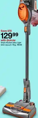 Target Shark Rocket Ultra-Light stick vacuum offer