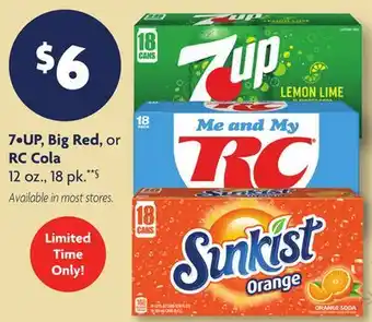 Family Dollar 7•UP, Big Red, or RC Cola offer