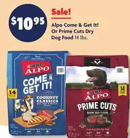 Family Dollar Alpo Come & Get It! Or Prime Cuts Dry Dog Food offer
