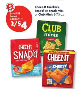 Family Dollar Cheez-It Crackers, Snap'd, or Snack Mix, or Club Minis offer