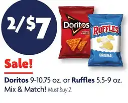Family Dollar Doritos 9-10.75 oz. or Ruffles 5.5-9 oz offer