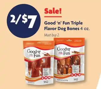 Family Dollar Good'n'Fun Triple Flavor Dog Bones offer