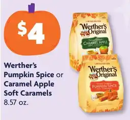 Family Dollar Werther's Pumpkin Spice or Caramel Apple Soft Caramels offer