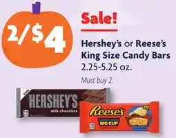 Family Dollar Hershey's or Reese's King Size Candy Bars offer