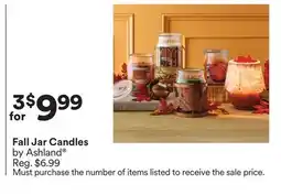 Michaels Fall Jar Candles by Ashland offer