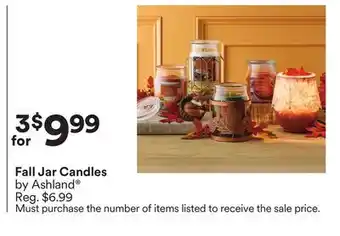 Michaels Fall Jar Candles by Ashland offer