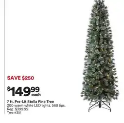 Michaels 7 ft. pre-Lit Stella pine Tree offer