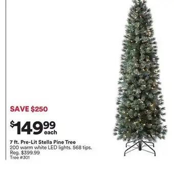 Michaels 7 ft. pre-Lit Stella pine Tree offer