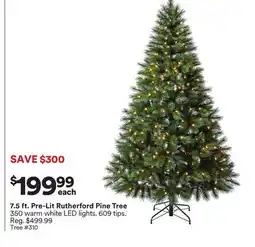 Michaels 7.5 ft. pre-Lit rutherford pine Tree offer