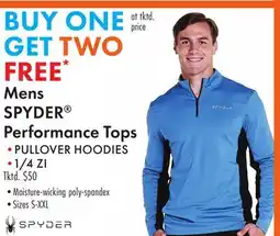 Boscov's Mens SPYDER Performance Tops offer