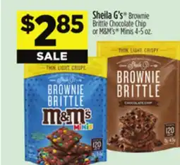 Dollar General Sheila G' s Brownie Brittle Chocolate Chip or M & M' s Minis offer