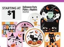 Dollar General Halloween Party Plates or Napkins offer