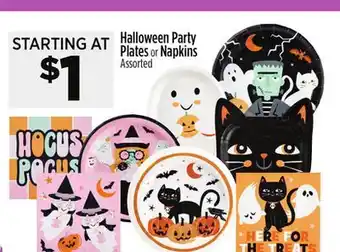 Dollar General Halloween Party Plates or Napkins offer