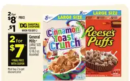 Dollar General General Mills LARGE SIZE Cereal offer