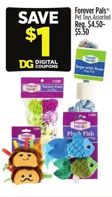 Dollar General Forever Pals Pet Toys offer