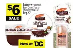 Dollar General Palmer's Brazilian Body Cream 3 oz. or Shimmer Stick offer