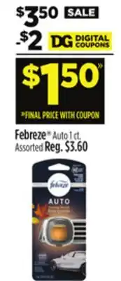 Dollar General Febreze Auto offer