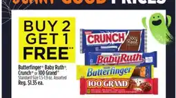 Dollar General Butterfinger , Baby Ruth , Crunch or 100 Grand Standard Size offer