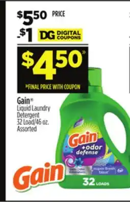 Dollar General Gain Liquid Laundry Detergent offer