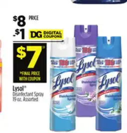 Dollar General Lysol Disinfectant Spray offer