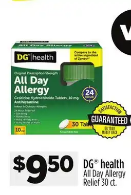 Dollar General DG health All Day Allergy Relief offer