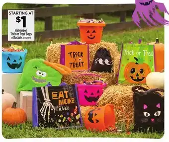 Dollar General Halloween Trick or Treat Bags or Buckets offer