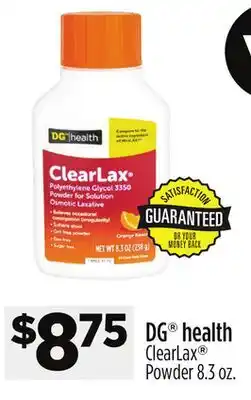 Dollar General DG health ClearLax Powder offer
