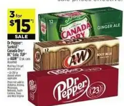 Dollar General Dr pepper sunkist canada dry rc cola 7up a&w 12pkcas offer